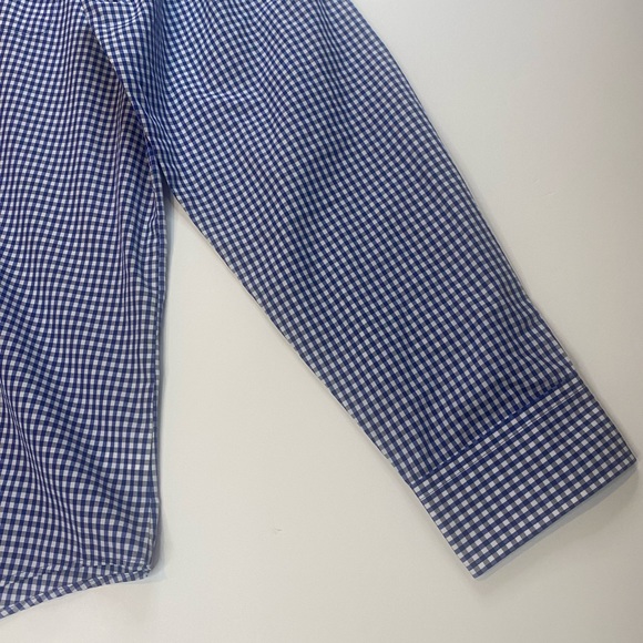 Van Heusen Casual Men Button Up Shirt Long Sleeve Blue White Size XL - Picture 4 of 12